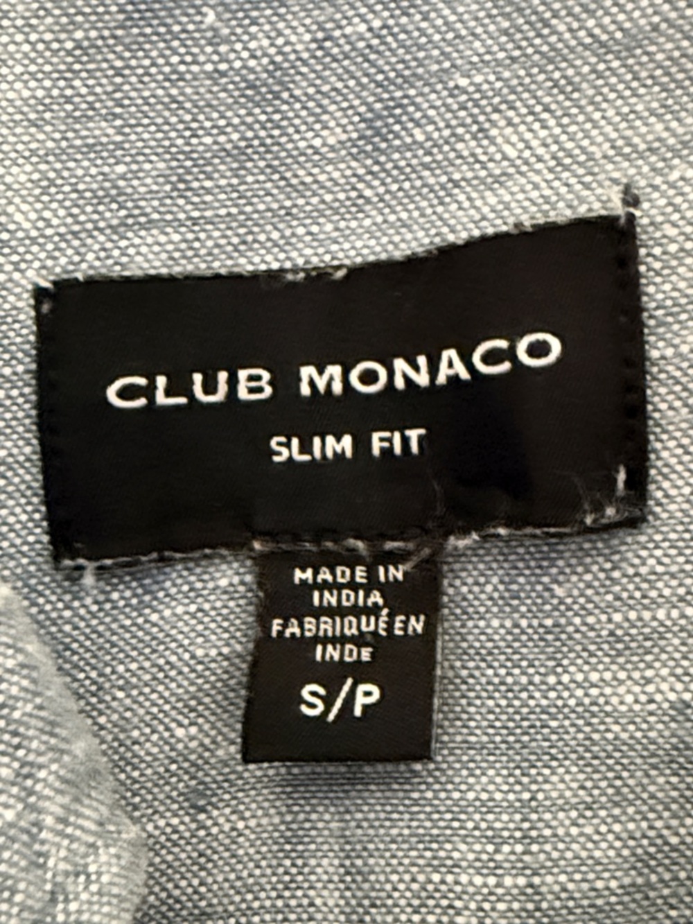 Club Monaco Linen Button Down Shirt Light Blue Slim Fit S - Picture 6 of 6